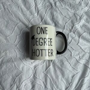 One Degree Hotter Mug Black and White Graduate Cap